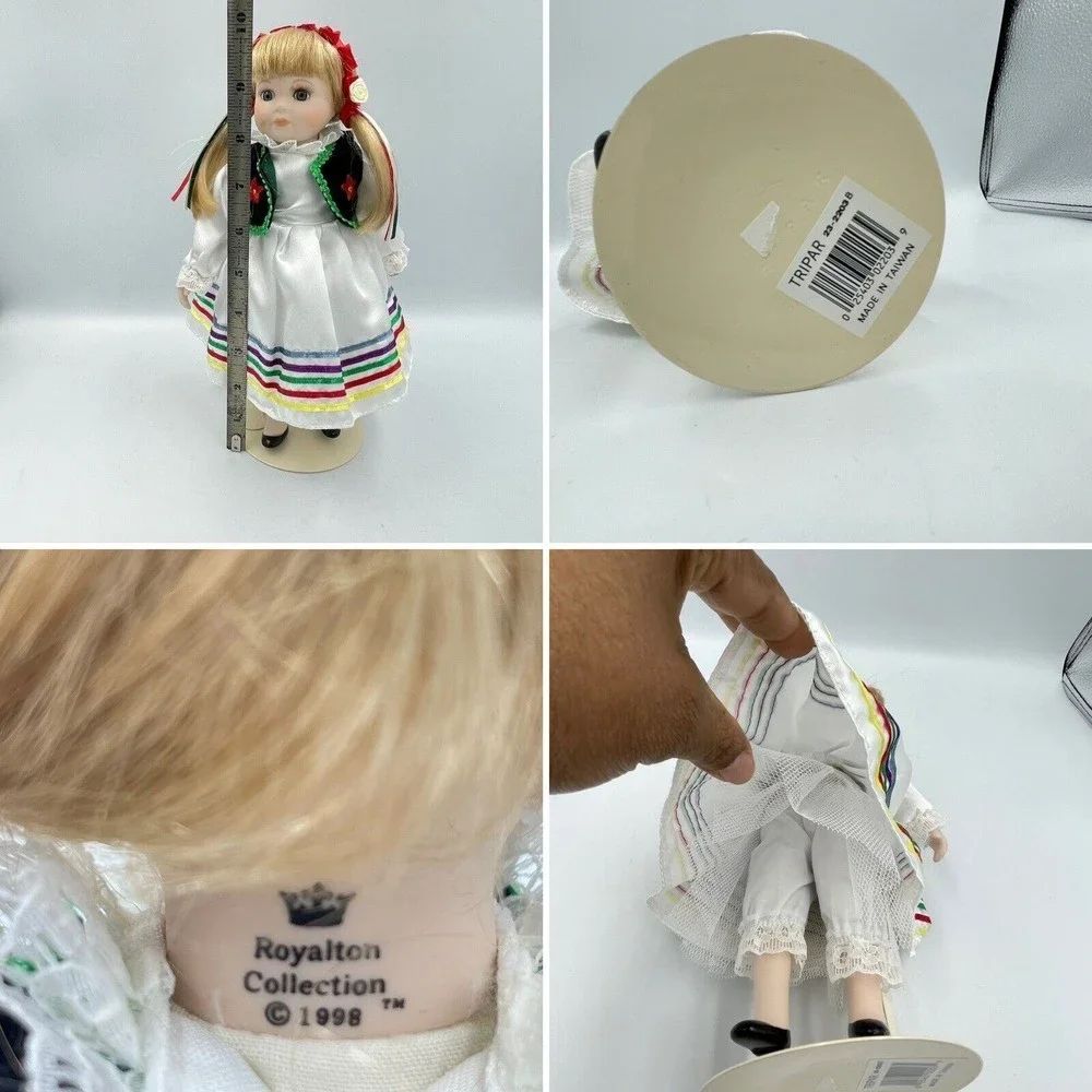 Royalton Porcelain Doll 1998 Wanda Storybook Doll Hand Painted Poland 10 Inches
